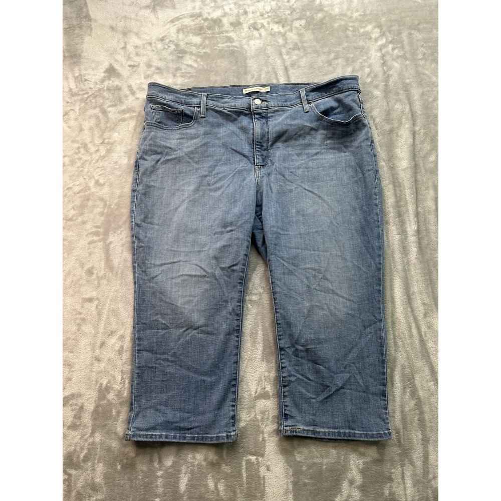 Levis 311 Jeans Womens Plus Sz 22W Blue Shaping Skinny Capri Stretch Mid Rise